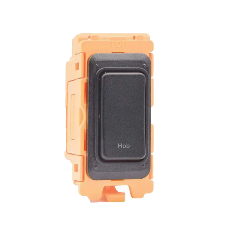 GRID-IT FL FLDP-BL-BL-HO 20AX Double Pole Rocker Module + Printed Legend with Black/Black Inserts