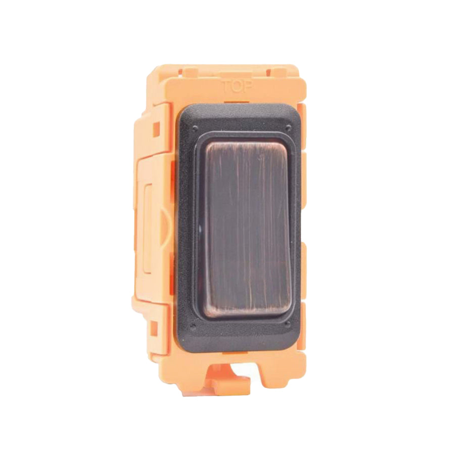GRID-IT FL FLDP-EB 20AX Double Pole Rocker Module + Bezel with Etrium Bronze/Black Inserts