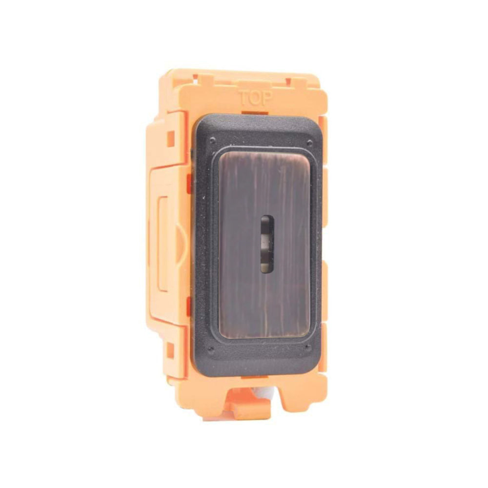 GRID-IT FL FLK212-EB 20AX 2 Way Key Switch Module + Bezel with Etrium Bronze/Black Inserts