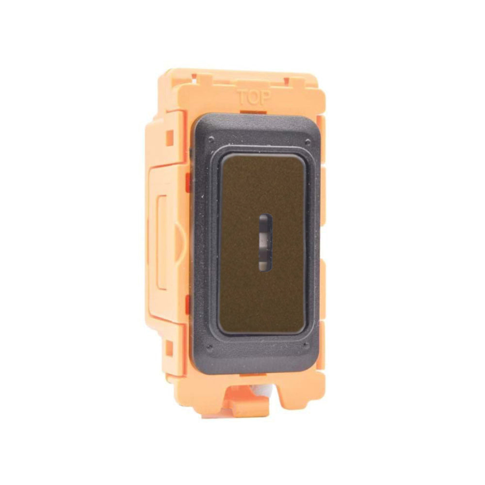 GRID-IT FL FLKDP-RB 20AX Double Pole Key Switch Module + Bezel with Richmond Bronze/Black Inserts