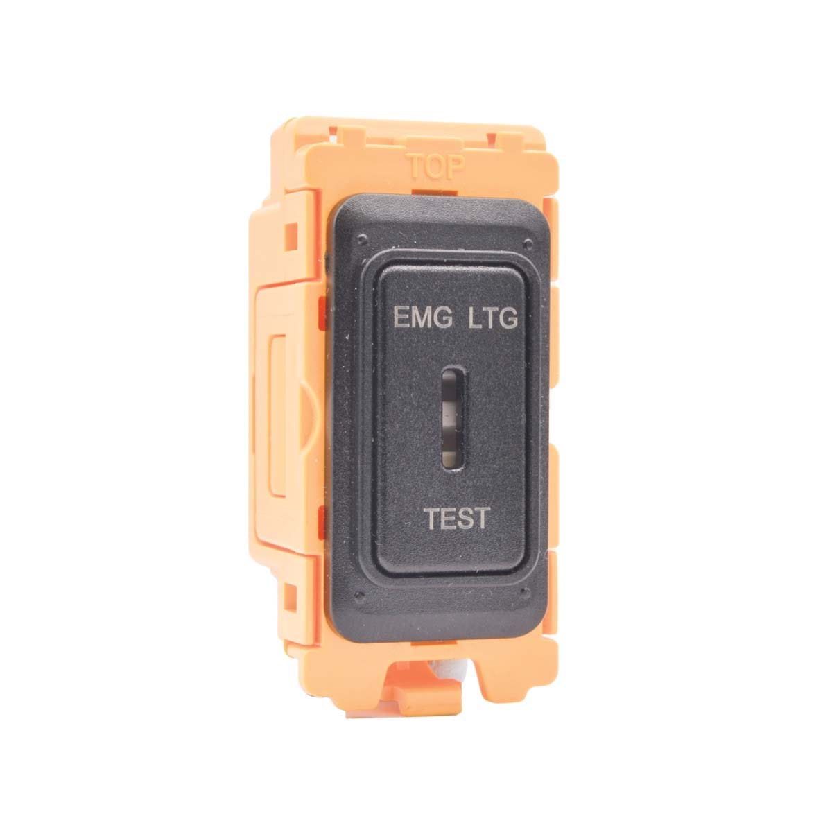 GRID-IT FL FLKDPEL-BL 20AX Double Pole Key Switch EMG LTG TEST Module + Bezel with Black/Black Inserts
