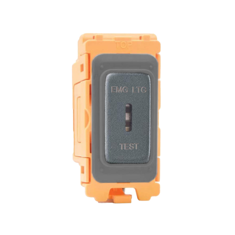 GRID-IT FL FLKEL-GA 20AX 2 Way Key Switch EMG LTG TEST Module + Bezel with Anthra Gray/Quartz Grey Inserts