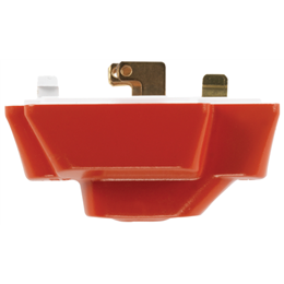 Hager P64AX/R 6A 4 Pin Plug with Red Cover