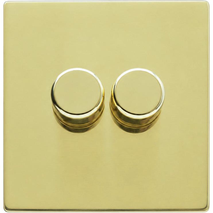 Hamilton 71C2XL-SD-COMP-C Hartland CFX Polished Brass 2g Rotary Companion Controller Polished Brass c/w PB Classic Knob