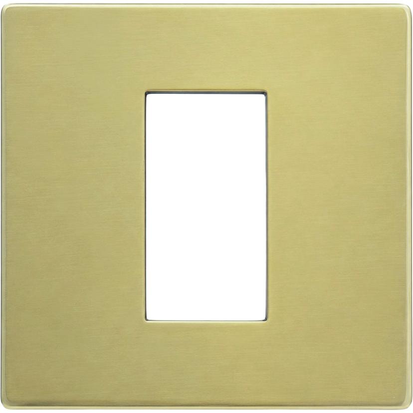 Hamilton 71CEURO1 Hartland CFX EuroFix Polished Brass Single Plate complete with 1 EuroFix Aperture 25x50mm and Grid