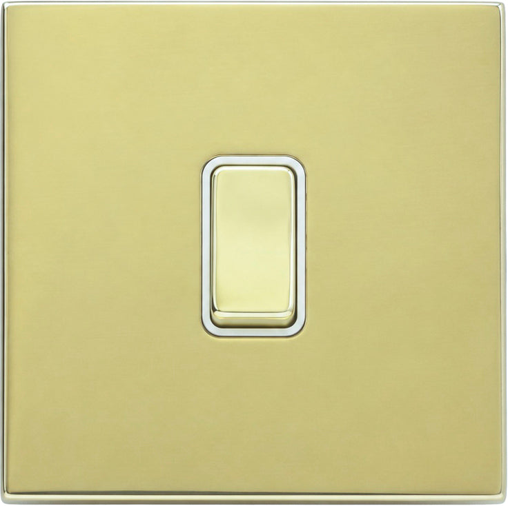 Hamilton 71CR212PB-W Hartland CFX Polished Brass 1 gang 20AX 2 Way Rocker Polished Brass/White
