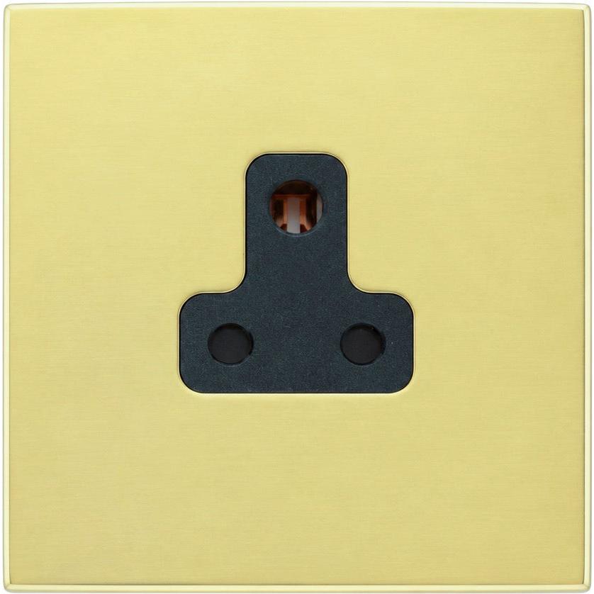 Hamilton 71CUS5B Hartland CFX Polished Brass 1 gang 5A Unswitched Socket Black