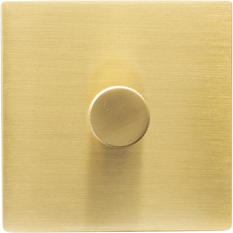 Hamilton 72C1XL-SD250MW-K Hartland CFX Satin Brass 1g Wi-Fi Rotary Master LED Dimmer Satin Brass) c/w SB Knurled Knob