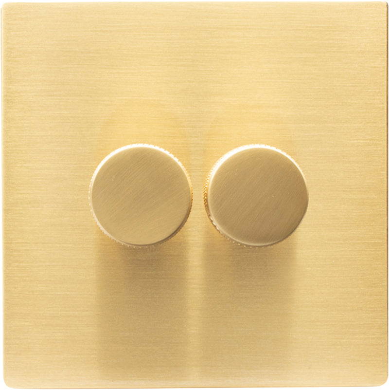 Hamilton 72C2XL-SD250MW-K Hartland CFX Satin Brass 2g Wi-Fi Rotary Master LED Dimmer Satin Brass) c/w SB Knurled Knob