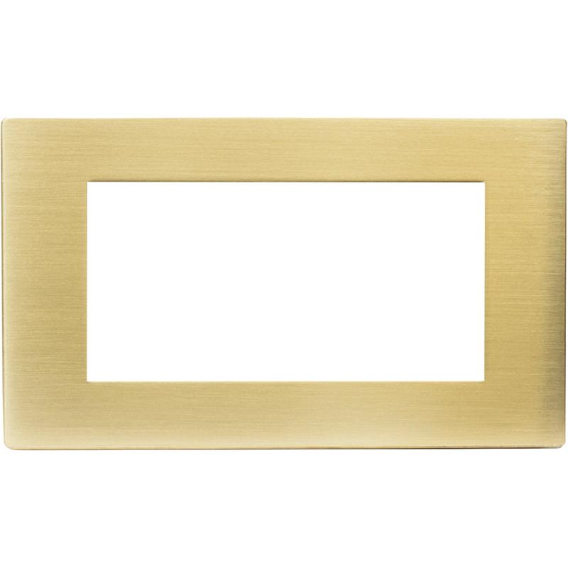 Hamilton 72CEURO4 Hartland CFX EuroFix Satin Brass Double Plate complete with 4 EuroFix Apertures 100x50mm and Grid