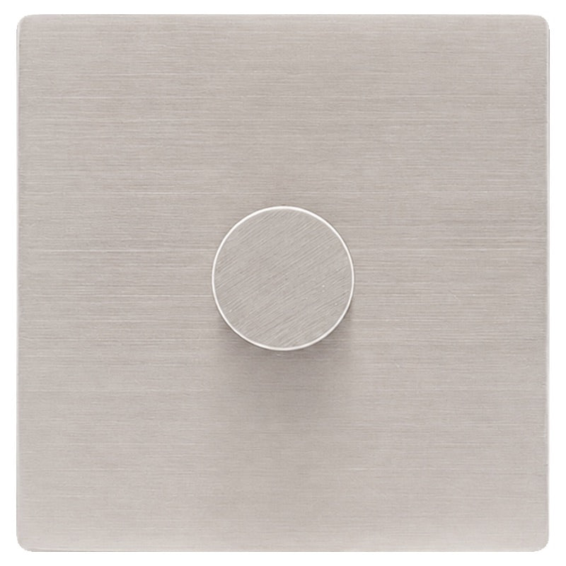 Hamilton 74C1XL-SD250MW-3 Hartland CFX Satin Steel Effect 1g Wi-Fi Rotary Master LED Dimmer Satin Steel) c/w SS 3Line Knob