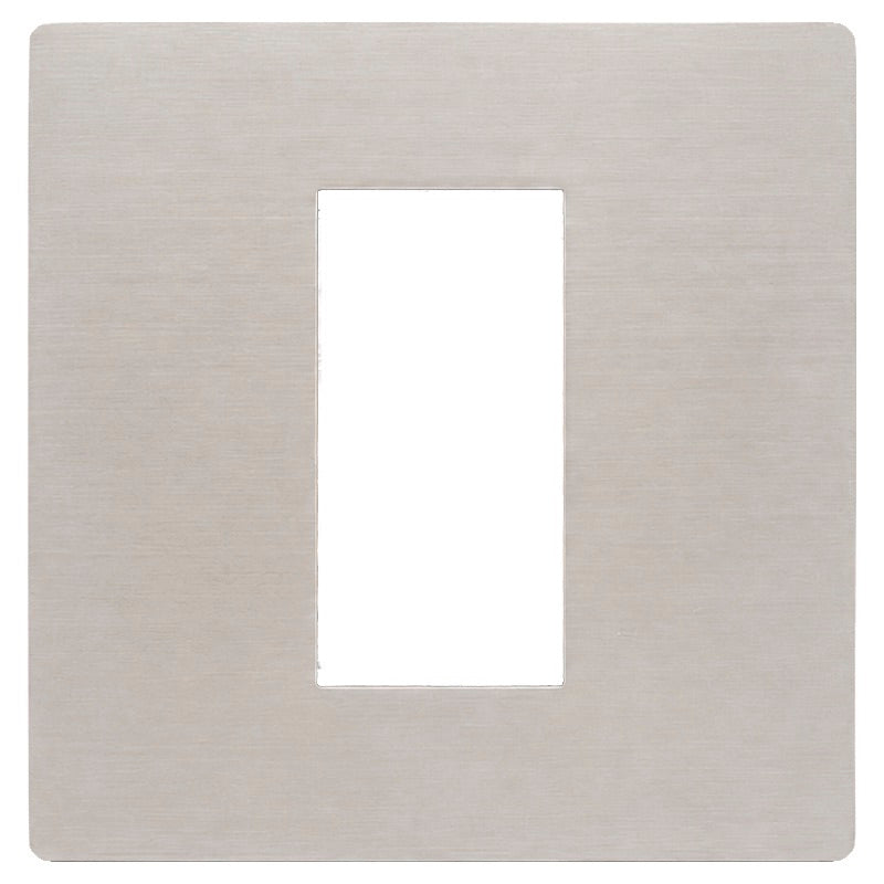 Hamilton 74CEURO1 Hartland CFX EuroFix Satin Steel Effect Single Plate complete with 1 EuroFix Aperture 25x50mm and Grid