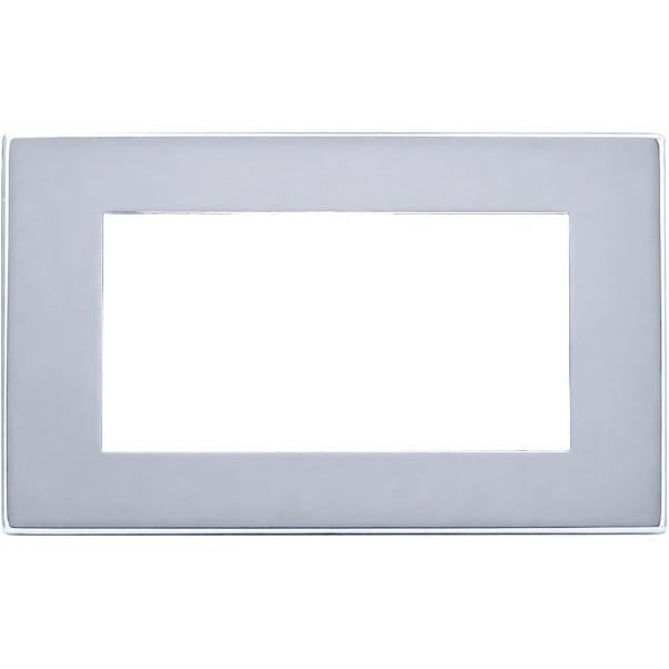 Hamilton 77CEURO4 Hartland CFX EuroFix Bright Chrome Double Plate complete with 4 EuroFix Apertures 100x50mm and Grid