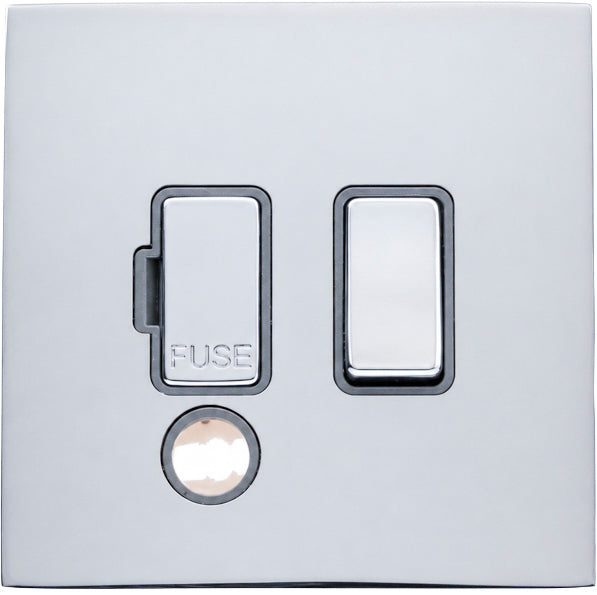 Hamilton 77CSPCBC-QG Hartland CFX Bright Chrome 1 gang 13A Double Pole Fused Spur and Cable Outlet Bright Chrome/Quartz Grey
