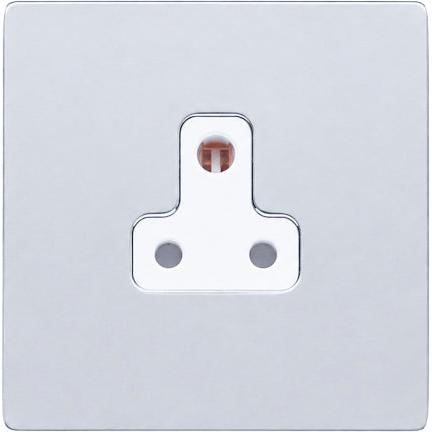 Hamilton 77CUS5W Hartland CFX Bright Chrome 1 gang 5A Unswitched Socket White