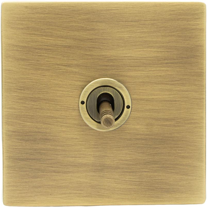 Hamilton 79CT21-3 Hartland CFX Antique Brass 1 gang 20AX 2 Way FL Toggle Antique Brass c/w AB 3Line Toggle