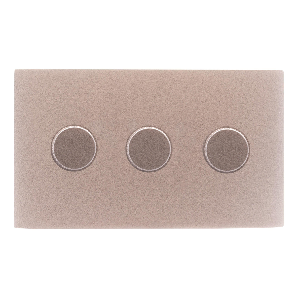 Hamilton 7BGC3XLEDITB250-K Hartland CFX Bassalt Gray 3g 250W LED 2 Way Push On/Off Rotary Dimmer Bassalt Gray per gang c/w BG Knurled Knob