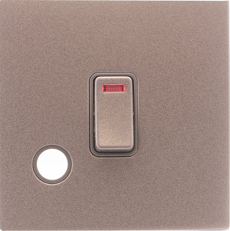 Hamilton 7BGCDPNCBG-QG Hartland CFX Bassalt Gray 1 gang 20AX Double Pole Rocker and Neon and Cable Outlet Bassalt Gray/Quartz Grey