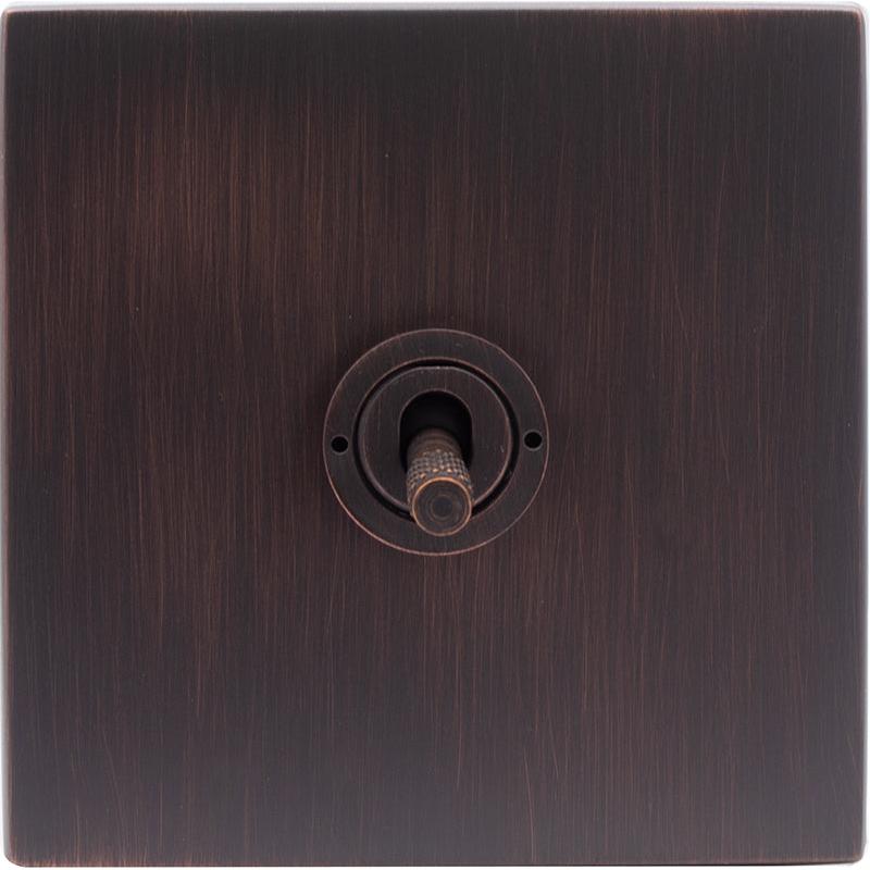 Hamilton 7EBCT21-K Hartland CFX Etrium Bronze 1 gang 20AX 2 Way FL Toggle Etrium Bronze c/w EB Knurled Toggle