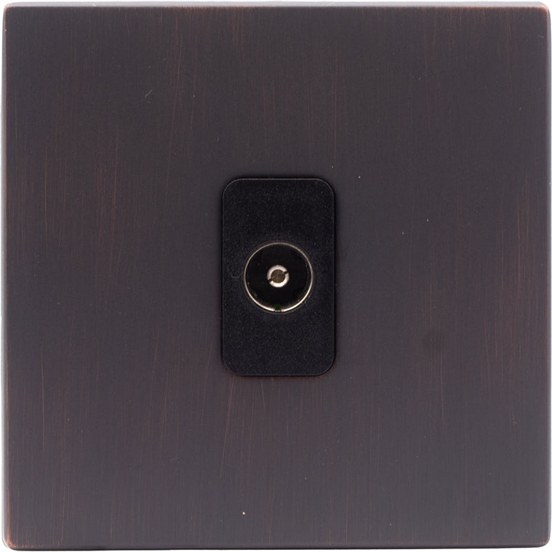 Hamilton 7EBCTVB Hartland CFX Etrium Bronze 1 gang Non-Isolated Television 1in/1out Black