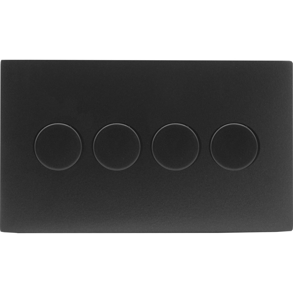 Hamilton 7MBC4XLEDITB250-3 Hartland CFX Matt Black 4g 250W LED 2 Way Push On/Off Rotary Dimmer Matt Black per gang c/w BL 3Line Knob