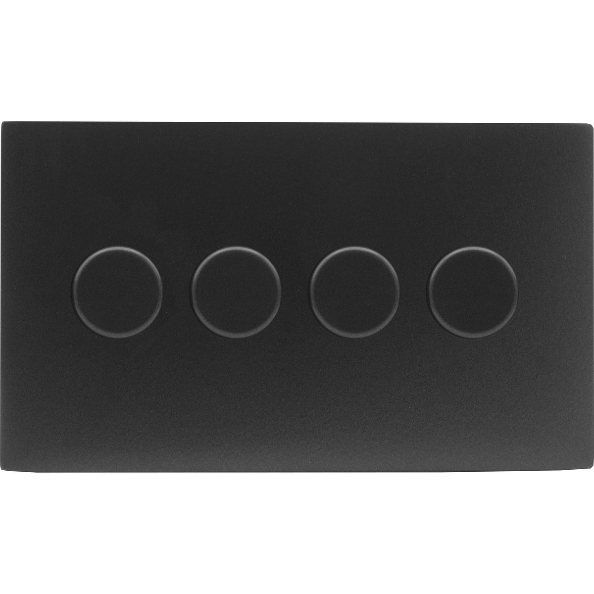 Hamilton 7MBC4XLEDITB250-C Hartland CFX Matt Black 4g 250W LED 2 Way Push On/Off Rotary Dimmer Matt Black per gang c/w BL Classic Knob