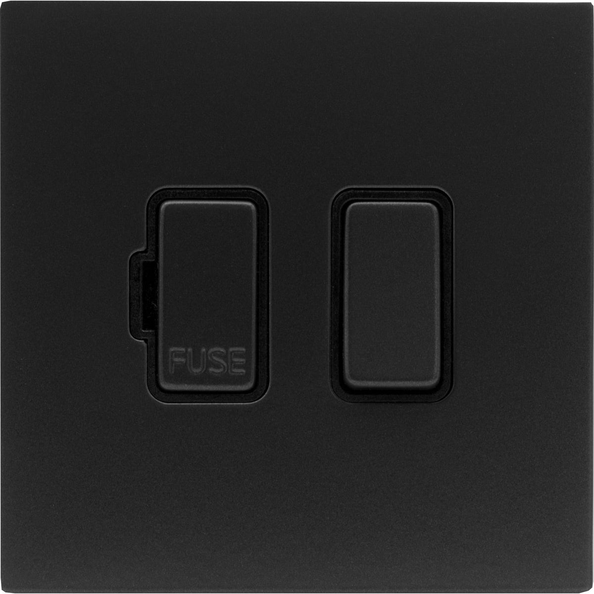 Hamilton 7MBCSPBL-B Hartland CFX Matt Black 1 gang 13A Double Pole Fused Spur Matt Black/Black