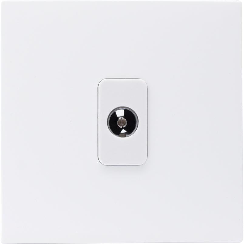 Hamilton 7MWCTVW Hartland CFX Matt White 1 gang Non-Isolated Television 1in/1out White