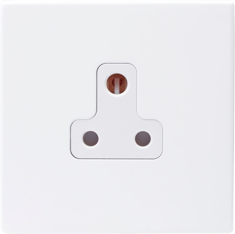 Hamilton 7MWCUS5W Hartland CFX Matt White 1 gang 5A Unswitched Socket White