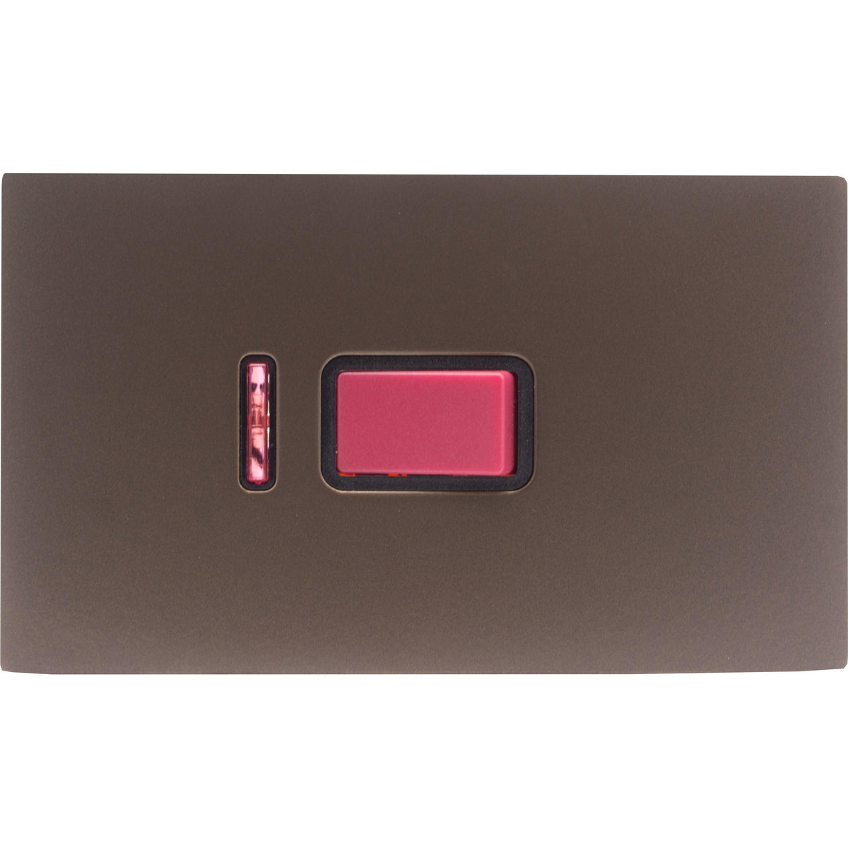 Hamilton 7RBC45VB Hartland CFX Richmond Bronze 1 gang 45A Double Pole Rocker and Neon (Vertically Mounted) Red/Black