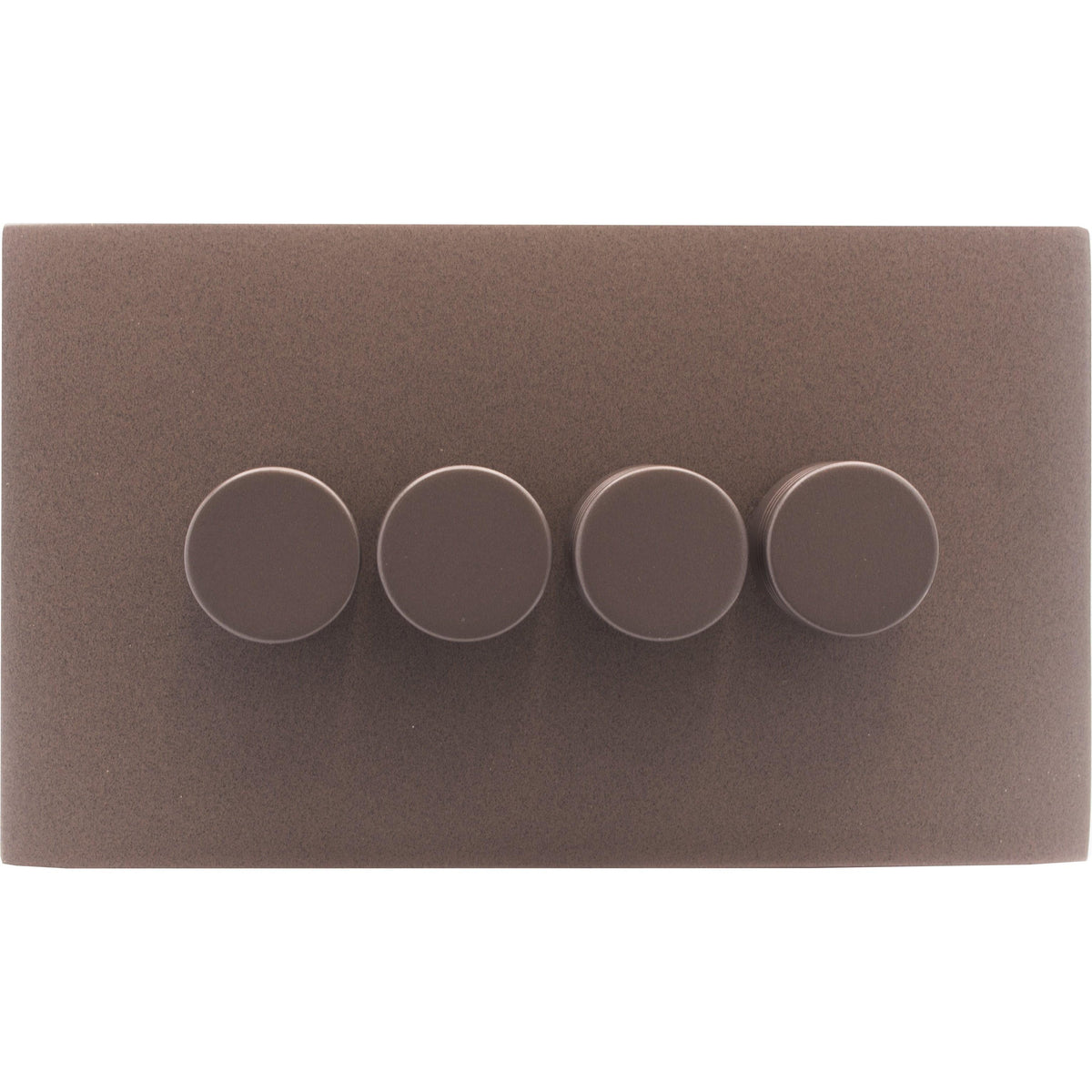 Hamilton 7RBC4XLEDITB250-3 Hartland CFX Richmond Bronze 4g 250W LED 2 Way Push On/Off Rotary Dimmer Richmond Bronze per gang c/w RB 3Line Knob