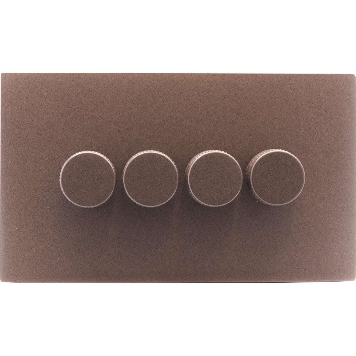 Hamilton 7RBC4XLEDITB250-K Hartland CFX Richmond Bronze 4g 250W LED 2 Way Push On/Off Rotary Dimmer Richmond Bronze per gang c/w RB Knurled Knob