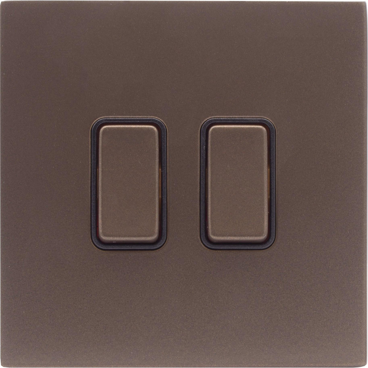 Hamilton 7RBCR222RB-B Hartland CFX Richmond Bronze 2 gang 20AX 2 Way FL Rocker Richmond Bronze/Black