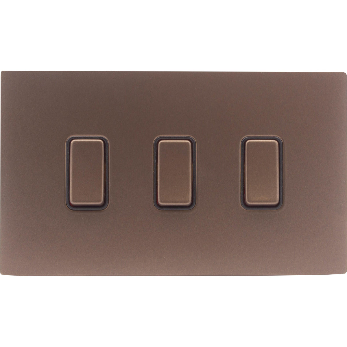 Hamilton 7RBCR232RB-B Hartland CFX Richmond Bronze 3 gang 20AX 2 Way FL Rocker Richmond Bronze/Black