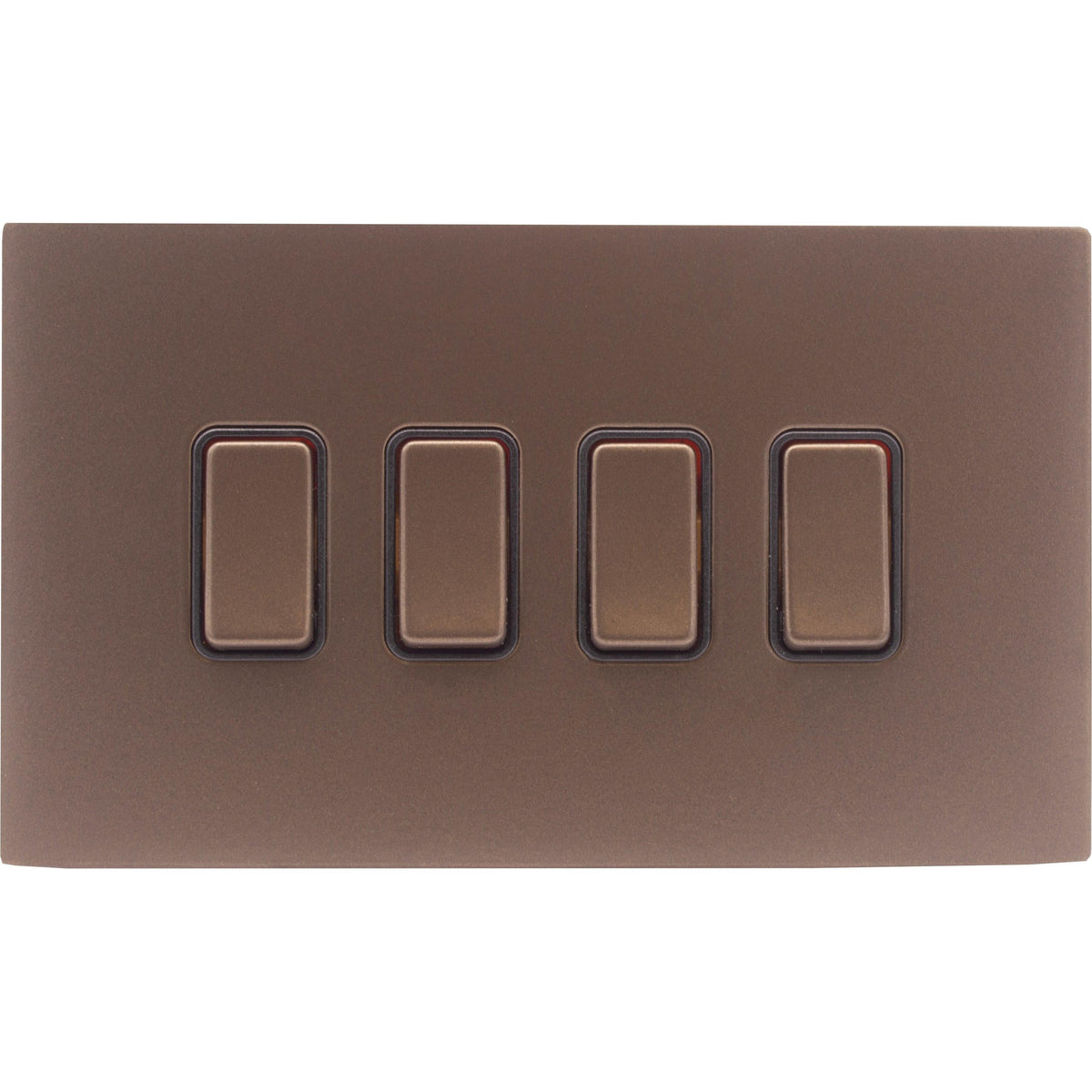 Hamilton 7RBCR242RB-B Hartland CFX Richmond Bronze 4 gang 20AX 2 Way FL Rocker Richmond Bronze/Black