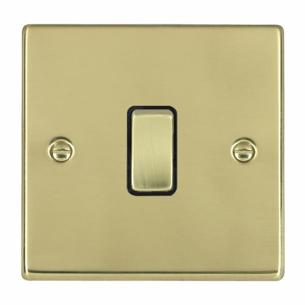 Hartland 71R31PB-B 1 gang 10AX Intermediate Rocker Polished Brass with Polished Brass/Black Inserts