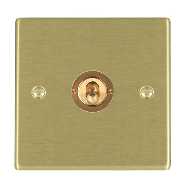 Hartland 72T31 1 gang 20AX Intermediate FL Toggle Satin Brass with Satin Brass Inserts
