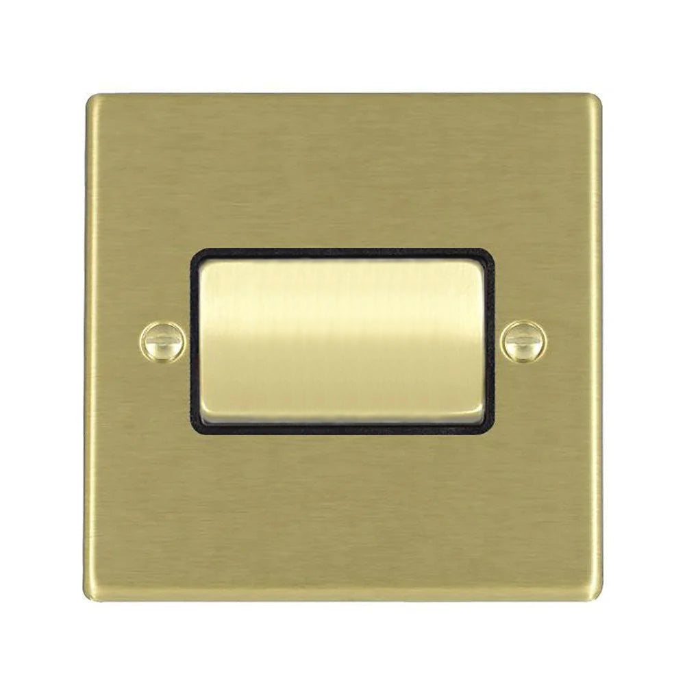 Hartland 72TPSB-B 1 gang 10A Triple Pole Rocker Satin Brass with Satin Brass/Black Inserts