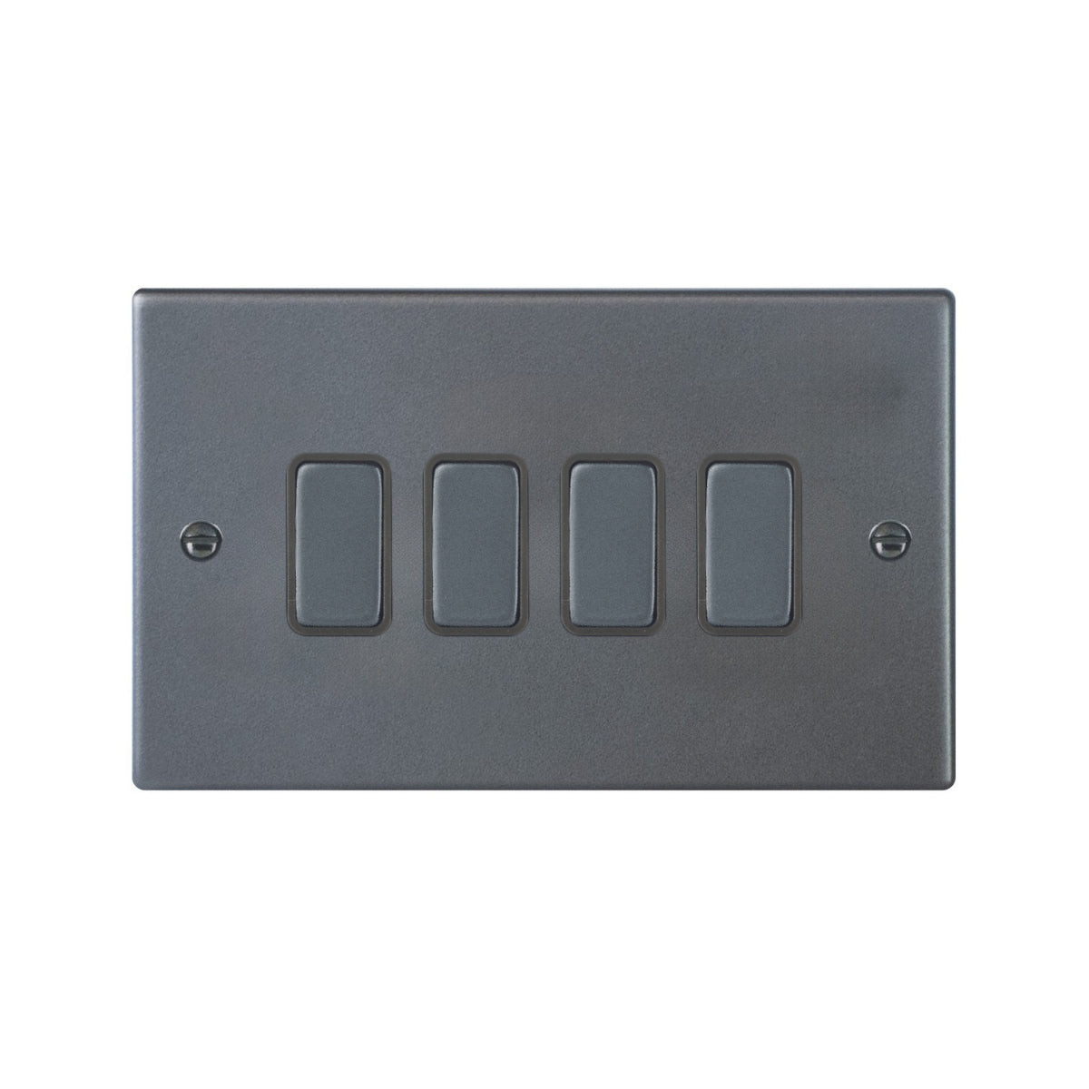 Hartland 7AR24GA-QG 4 gang 10AX 2 Way Rocker Anthra Gray with Anthra Gray/Quartz Grey Inserts