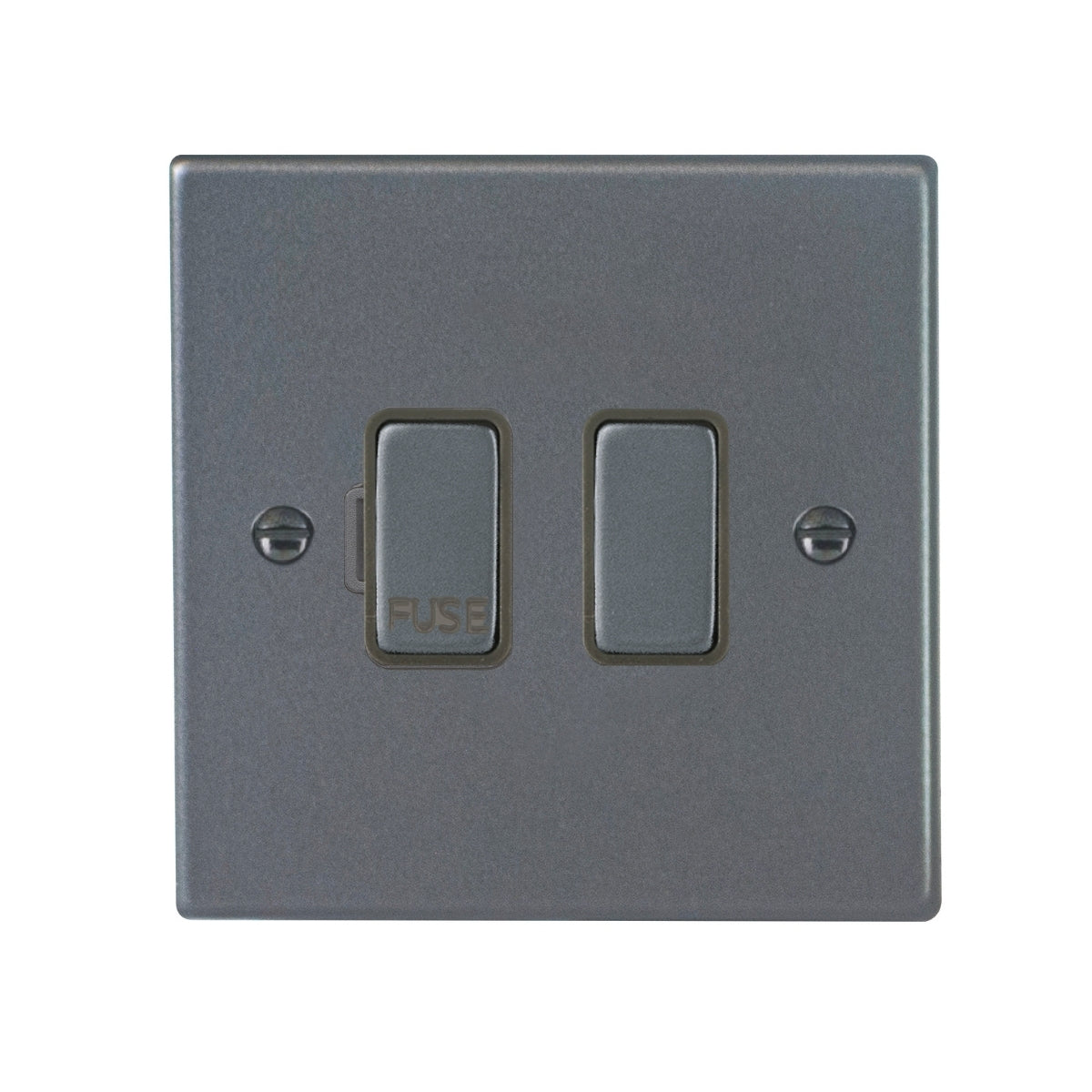 Hartland 7ASPGA-QG 1 gang 13A Double Pole Fused Spur Anthra Gray with Anthra Gray/Quartz Grey Inserts