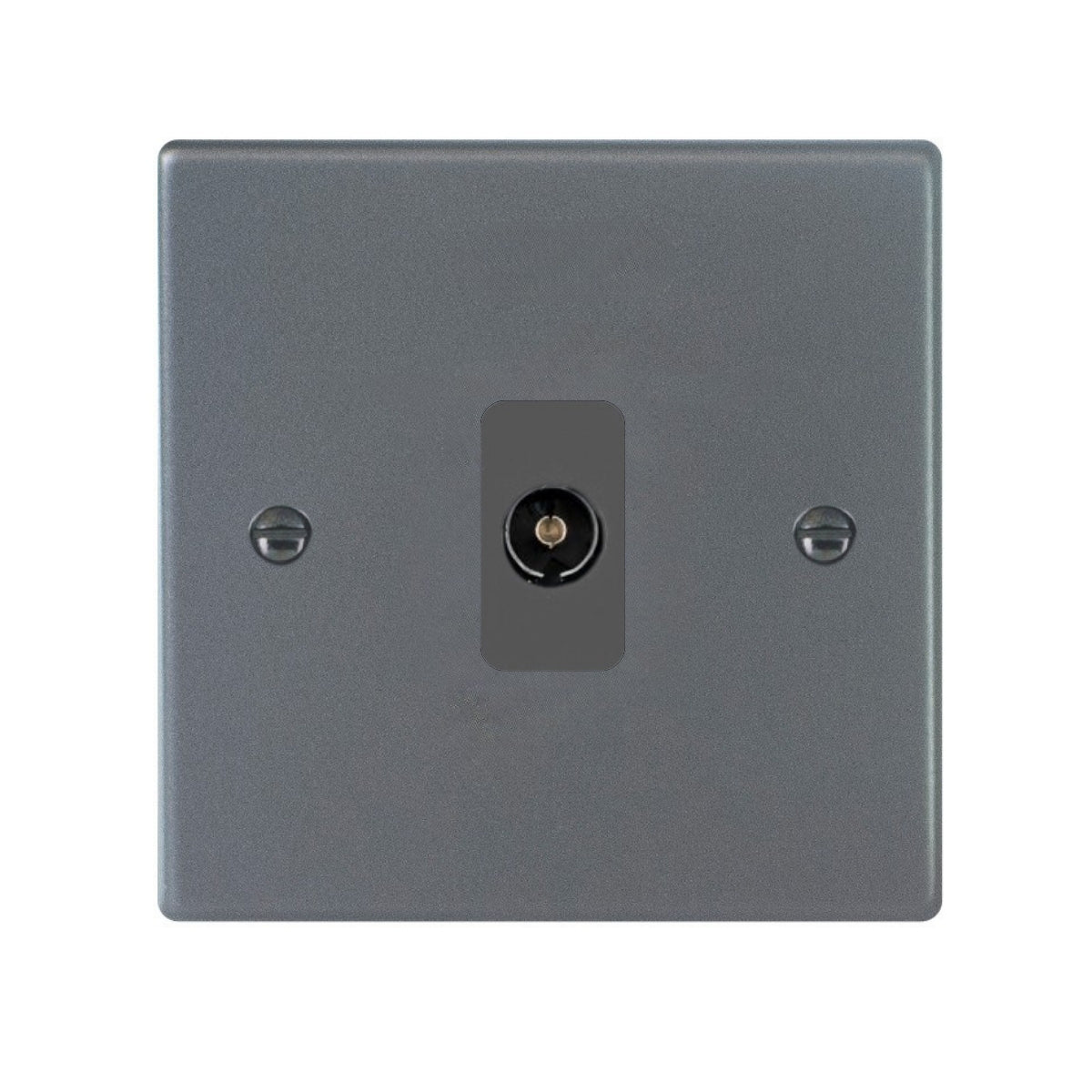 Hartland 7ATVQG 1 gang Non-Isolated TV 1in/1out Anthra Gray with Quartz Grey Inserts