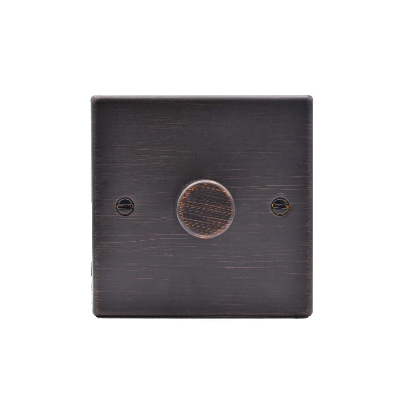 Hartland 7EB1XL-SD250MW 1 gang 250W/VA Wi-Fi Rotary Master LED Trailing Edge Dimmer Etrium Bronze with Etrium Bronze Inserts