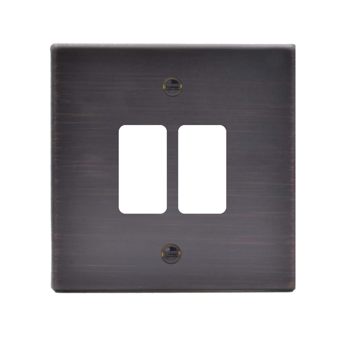 Hartland 7EB2GPFL 2 gang Grid Fix Front Loading Aperture Plate with Grid Etrium Bronze