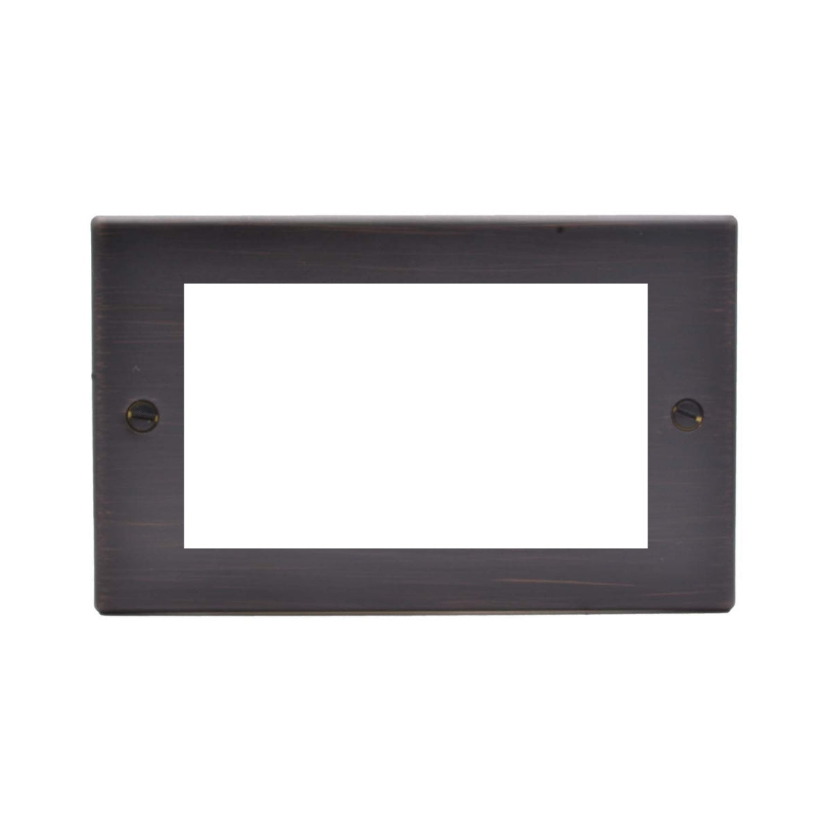 Hartland 7EBEURO4 4 gang EuroFix 100x50mm Apertured Plate with Grid Etrium Bronze