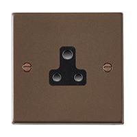 Hartland 7RBUS5B 1 gang 5A Unswitched Socket Richmond Bronze with Black Inserts