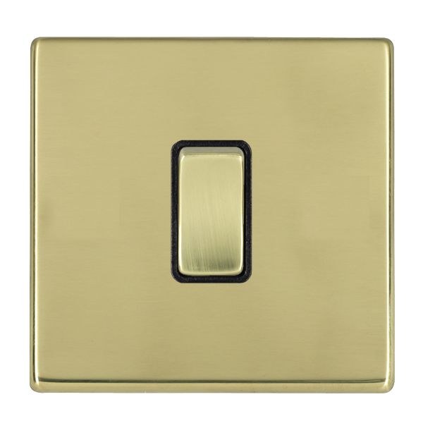 Hartland G2 7G21R31PB-B 1 gang 10AX Intermediate Rocker Polished Brass with Polished Brass/Black Inserts