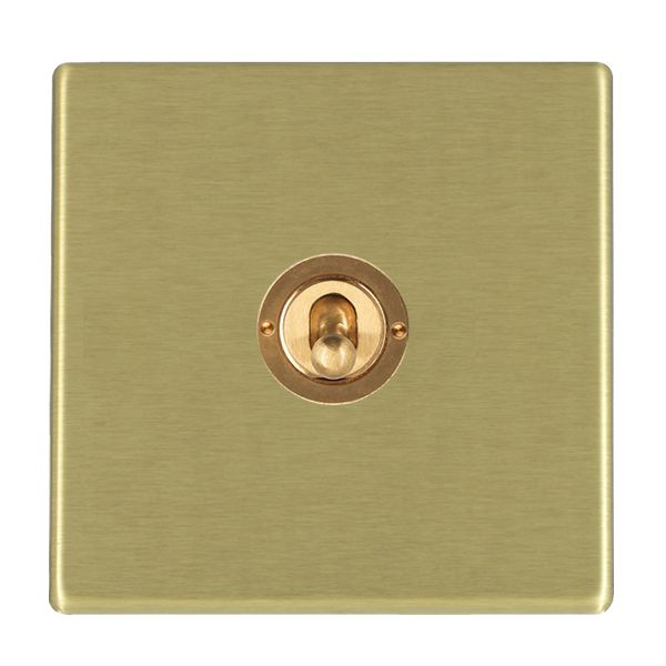 Hartland G2 7G22T21 1 gang 20AX 2 Way FL Toggle Satin Brass with Satin Brass Inserts