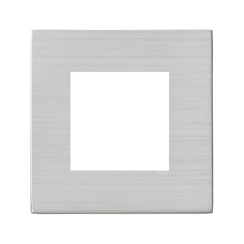 Hartland G2 7G24EURO2 2 gang EuroFix 50x50mm Apertured Plate with Grid Satin Steel