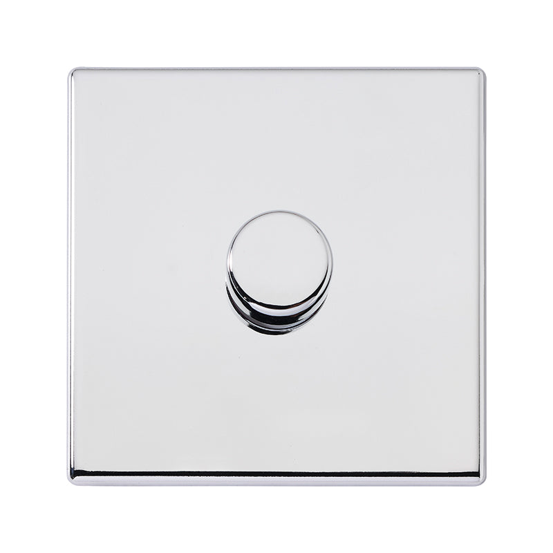 Hartland G2 7G271XL-SD250MW 1 gang 250W/VA Wi-Fi Rotary Master LED Trailing Edge Dimmer Bright Chrome with Bright Chrome Inserts