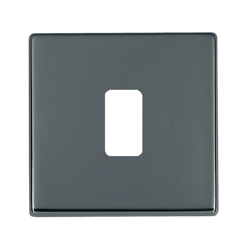 Hartland G2 7G281MFL 1 Module Front Loading Aperture Plate with Grid and Gasket Black Nickel